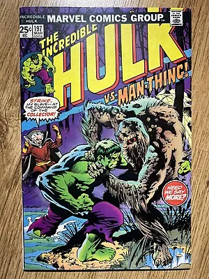 Buy Incredible Hulk #197 (1976) Classic Bernie Wrightson Hulk Vs Man-Thing Cover FN+ • 30£