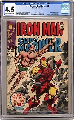 Buy Iron Man And Sub-Mariner #1 CGC 4.5 1968 4077685012 • 231.77£