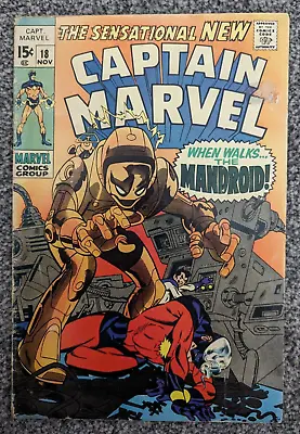 Buy Captain Marvel 18. 1969. 1st Appearance Of Mandroid • 10£