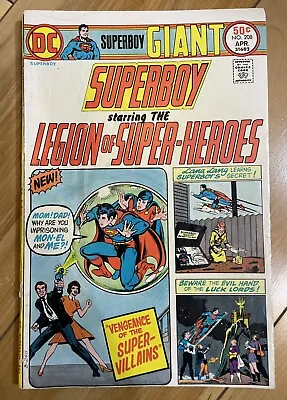 Buy Superboy 208 Vengeance Of The Super-Villains, Mike Grell 1975 Vtg DC Comic • 19.75£