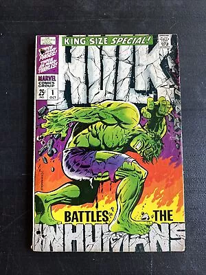 Buy 1968 Incredible Hulk King Size #1 Marvel Jim Steranko Cover - Hole Punch Reader • 56.76£