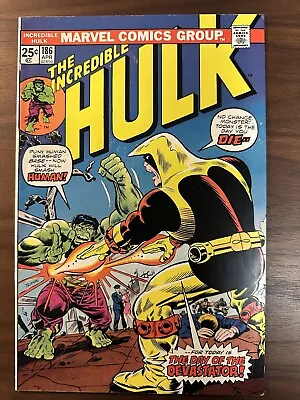 Buy Incredible Hulk #186 FN 1st App & Death Of The Devastator(Marvel 1975)MVS Intact • 11.87£