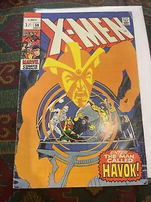 Buy X-Men #58 VG 1st Appearance Havok! Neal Adams Cover!! Iceman! Marvel 1969 • 71.15£