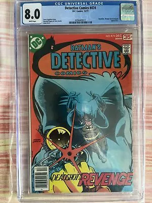 Buy Detective Comics 474 1977 CGC 8.0 1st Appearance Modern Deadshot Austin/Rogers • 60.32£