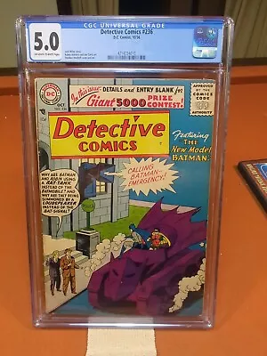 Buy Detective Comics #236 1956 1st Bat-Tank + J'onn J'onzz Story Key CGC 5.0 OWW • 284.97£
