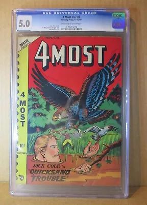 Buy 4 Most V7 #6 CGC 5.0 L.B. Cole Quicksand Eagle 1948 Novelty Press 4most Comics🦅 • 599.60£