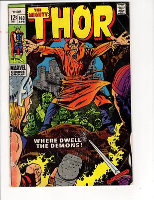Buy The Mighty Thor # 163 1969 ( THIS BOOK HAS MINOR RESTORATION SEE DESCRIPTION) • 17.84£