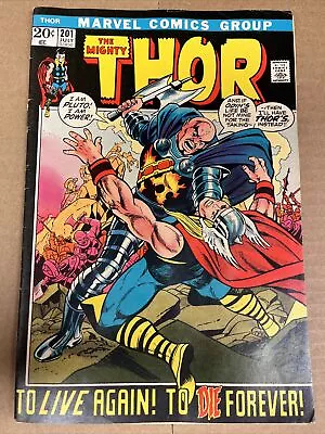 Buy Thor #201 1st Blackworld Ego-Prime Marvel Bronze Age  John Buscema FINE- • 5.53£