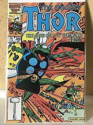 Buy Thor #366 (April, 1986 Marvel) 1st Cover App. Frog Of Thunder THROG High Quality • 39.25£