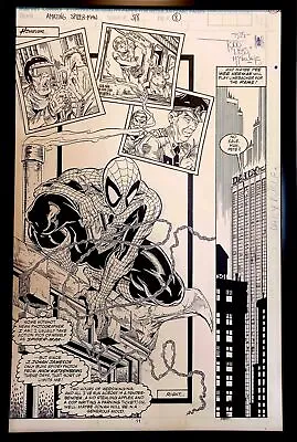 Buy Amazing Spider-Man #318 Pg. 8 By Todd McFarlane 11x17 FRAMED Original Art Print  • 47.26£