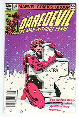 Buy Daredevil #182 Very Fine 8.0 Death Of Elektra Frank Miller Art 1982 • 12.03£