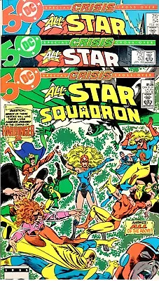 Buy ALL-STAR SQUADRON 50 53 54  JUSTICE SOCIETY CRISIS X-OVERS!  VF- Avg  Newsstands • 34.12£