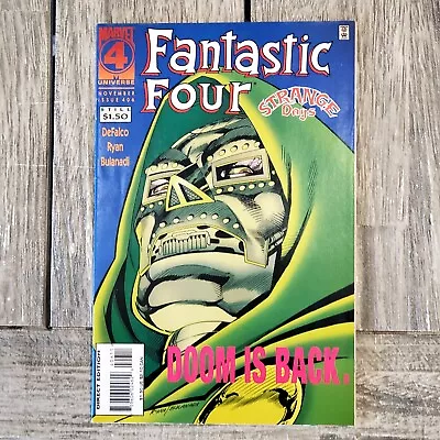 Buy Marvel Comic Book: Fantastic Four, Nov 1995 #406,  Strange Days; Doom Is Back  • 6.17£