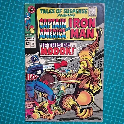 Buy Tales Of Suspense 94 Iron Man Captain America 1967 1st Modok  Marvel Comics • 44.99£