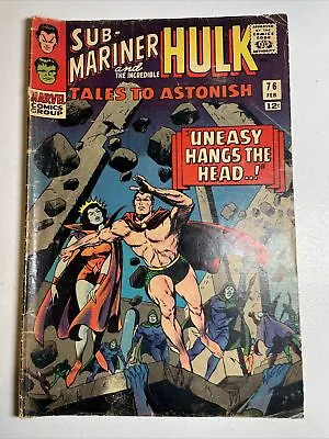 Buy Tales To Astonish 76 Sub-Mariner Hulk Silver Age Marvel 1966 Stan Lee Jack Kirby • 11.99£