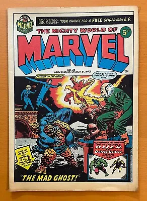 Buy Mighty World Of Marvel #26 RARE MARVEL UK 1973. Stan Lee. FN+ Bronze Age Comic • 19.50£