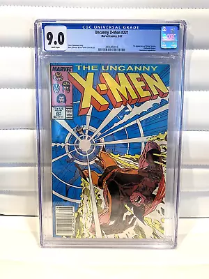 Buy The Uncanny X-Men #221 CGC 9.0 Newsstand 1987 White Pages 1st Mr. Sinister • 75.95£