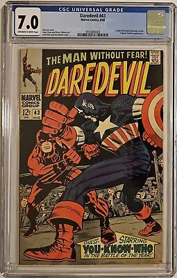 Buy Daredevil #43 Origin Retold Captain America App. Marvel Comic 1968 CGC 7.0 • 159.10£