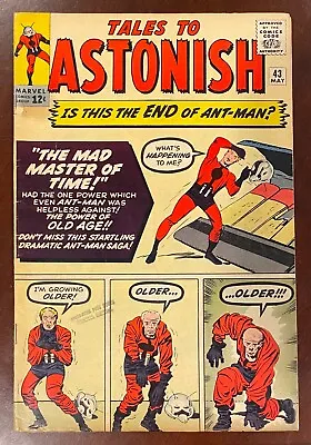Buy TALES TO ASTONISH #43 (1963) VG 4.0 KEY 1st Appearance Of TIME MASTER! Marvel • 79.05£