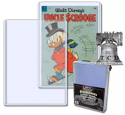 Buy 1 BCW Golden Age Comic Book Holder 38-55 Topload 8x11x5mm Plastic Rigid Case • 9.44£