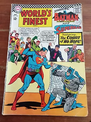 Buy World's Finest Comic #163 Dec 1966 (VG-) Silver Age Superman & Batman • 5£