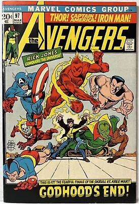 Buy Avengers #97 G.A. Cap, Sub-Mariner Human Torch Angel Kree-Skrull War *FN-VF* • 28.14£