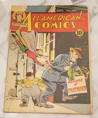 Buy 1944 All-American Comics Green Lantern #60 Golden Age, Complete W/Staples Detach • 185.35£