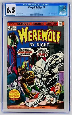 Buy Werewolf By Night #32 CGC 6.5 Off-White Pages First Moon Knight Appearance 1st • 720.54£
