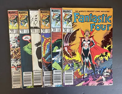 Buy Marvel Comics FANTASTIC FOUR Vintage Comic Book Lot Issues #274-278,281 • 48.15£