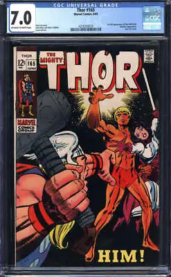 Buy Thor #165 Cgc 7.0 Ow/wh Pages // 1st Full Appearance Of Him (warlock) • 180.14£
