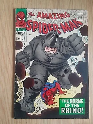 Buy Amazing Spider-Man 41 - 1966 - 1st Rhino • 649£