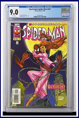 Buy Spectacular Spider-Man #241 CGC Graded 9.0 Marvel 1996 White Pages Comic Book. • 57.57£