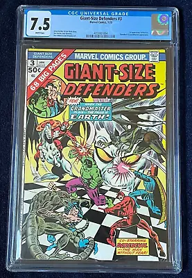 Buy Giant-Size Defenders #3 (Jan 1975)✨Graded 7.5 WHITE Pages By CGC✔ 1st App Korvac • 99.90£
