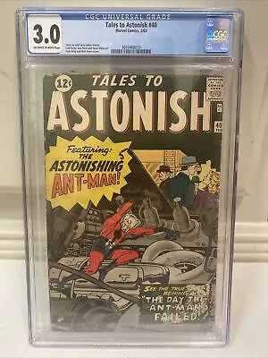 Buy Tales To Astonish #40 Nice Ant-Man Silver Age Vintage Marvel Comic 1963 CGC 3.0 • 120.53£