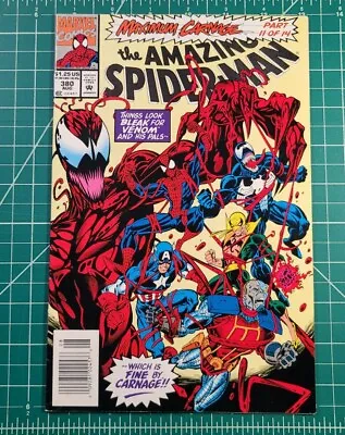 Buy Amazing Spider-Man #380 (1993) Max Carnage Newsstand Part 11 Of 14 Marvel Bagley • 15.80£