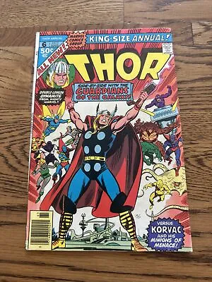 Buy Thor Annual #6 (Marvel 1977) Guardians Of Galaxy Team-Up, 1st Korvac Cover, Key! • 13.44£