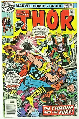 Buy Marvel Comics Group The Mighty Thor 249 July 1976 Vs Mangog Throne & Fury 8.0 VF • 6.75£