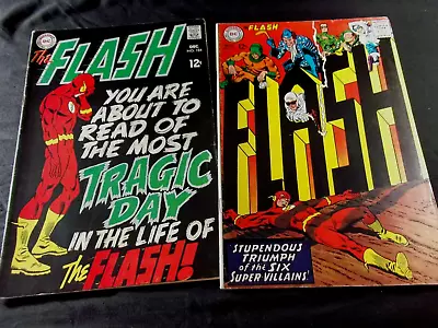 Buy Flash Lot Of 2 VG/FN To FN 174, 184 Vintage DC Comics 1967 / 1968 • 32.02£