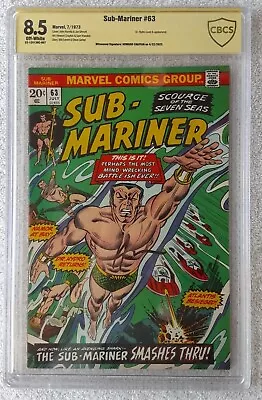 Buy Sub-Mariner #63 (Marvel, 7/73) CBCS 8.5 VF+ (signed By: HOWARD CHAYKIN) • 237.71£