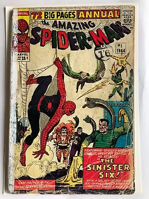 Buy Amazing Spider-Man Annual 1 (1964) 1st App Sinister Six • 299.99£