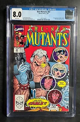 Buy NEW MUTANTS #87 CGC 8.0 - 1st Appearance Of CABLE - Awesome  Mcfarlane Cover • 110£