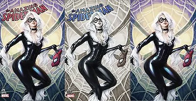 Buy Amazing Spiderman 25 Artgerm Comicxposure Virgin 3 Pack Variant Set Black Cat • 48.14£