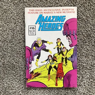 Buy Amazing Heroes #16 (7.5/VF-) 1982 1st Printing First New Mutants Appearance • 39.42£