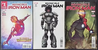 Buy Invincible Iron Man #1 2 (Deodato Variant) & 3 Riri Williams Ironheart FN/VF • 9.95£