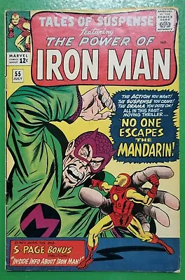 Buy TALES OF SUSPENSE #55 3rd Mandarin Stan Lee Don Heck 1964 Marvel FN • 94.87£