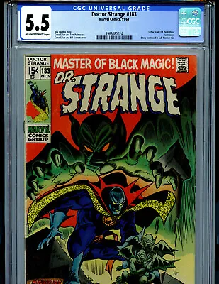 Buy Doctor Strange #183 CGC 5.5 FN 1969 Marvel  Dr Strange K41 • 201.03£