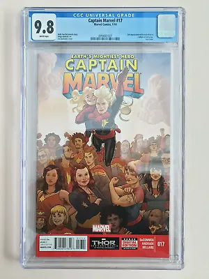 Buy Captain Marvel 17 CGC 9.8 *Marvel, Kamala Khan Cameo, 2014, UK Seller* • 99.99£