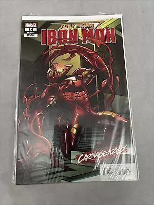 Buy Iron Man Tony Stark #14 Carnage-ized Variant Marvel Comics September 2019 • 3.28£