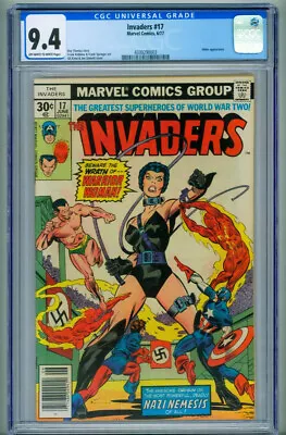 Buy The Invaders #17 CGC 9.4 1977- CAPTAIN AMERICA Comic Book 4330290003 • 111.21£