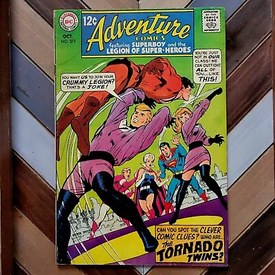 Buy Adventure Comics #373 VG (DC 1968) SUPERBOY, 1st App TORNADO TWINS, Neal Adams! • 11.38£